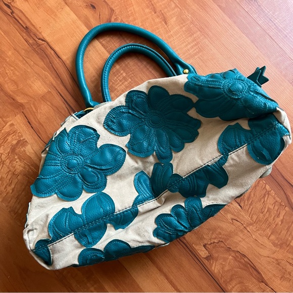 Oversize Big Buddha Turquoise Hibiscus Bag - Picture 3 of 16